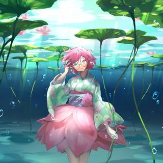 Underwater anime wallpaper