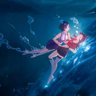 Underwater anime wallpaper