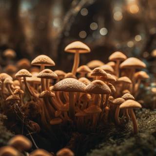 Mushrooms 4k wallpaper