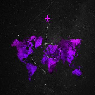 World map iPhone wallpaper