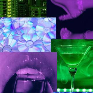 Green purple and blue aesthetic wallpaper