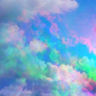 Green purple and blue aesthetic wallpaper