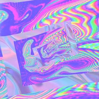 Green purple and blue aesthetic wallpaper