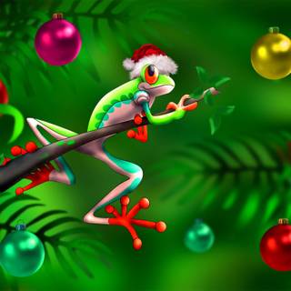 Christmas gecko wallpaper