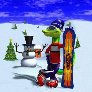 Christmas gecko wallpaper