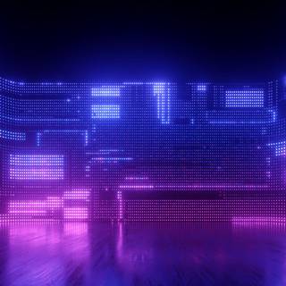 Futuristic room wallpaper