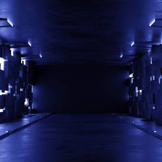 Futuristic room wallpaper