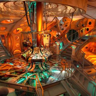 Futuristic room wallpaper