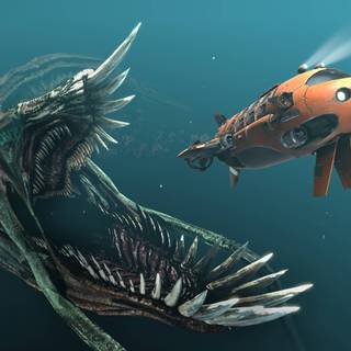 Underwater monster wallpaper