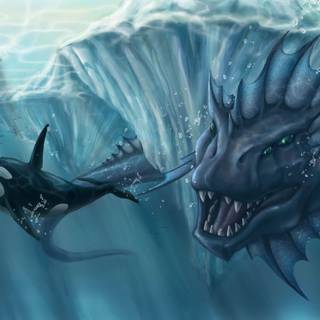 Underwater monster wallpaper