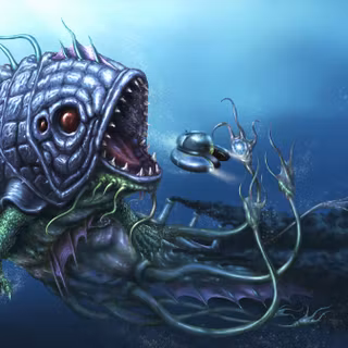 Underwater monster wallpaper