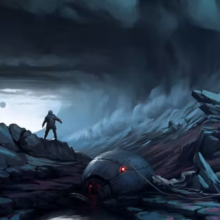 Dark futuristic wallpaper