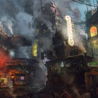 Dark futuristic wallpaper