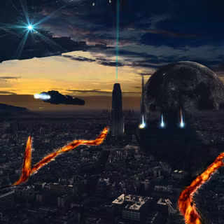 Dark futuristic wallpaper