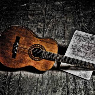 Old guitar wallpaper