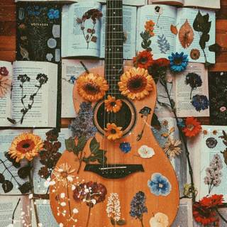 Old guitar wallpaper