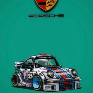 Porsche cartoon wallpaper