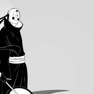 Obito Uchiha white and black wallpaper
