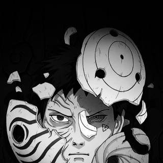 Obito Uchiha white and black wallpaper