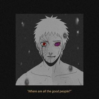 Obito Uchiha white and black wallpaper