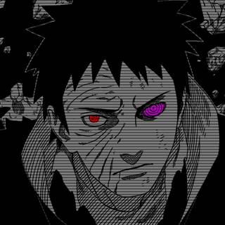 Obito Uchiha white and black wallpaper