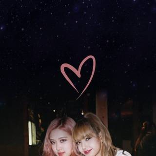 Jennie and Rose hug wallpaper