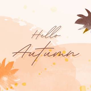 Autumn watercolour laptop wallpaper
