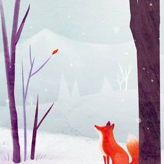 Fox winter phone wallpaper