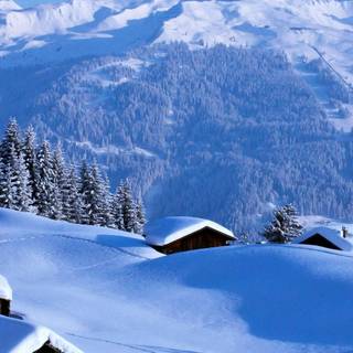 Winter village iPhone wallpaper