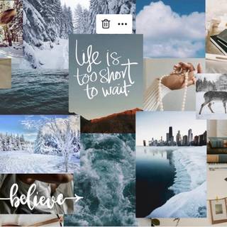 Collage laptop winter wallpaper