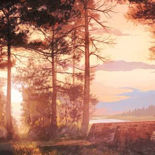 iPhone autumn sunset wallpaper