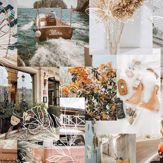 Collage laptop winter wallpaper