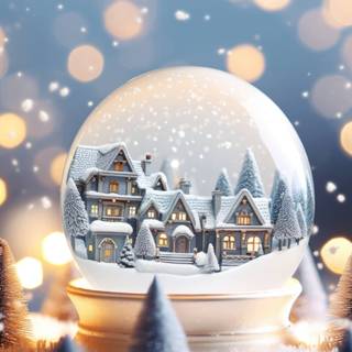 Winter village iPhone wallpaper