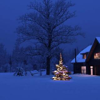 3840x1080 winter scene wallpaper