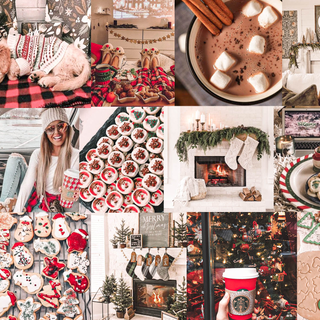 Collage laptop winter wallpaper