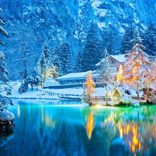 Winter outdoors computer wallpaper