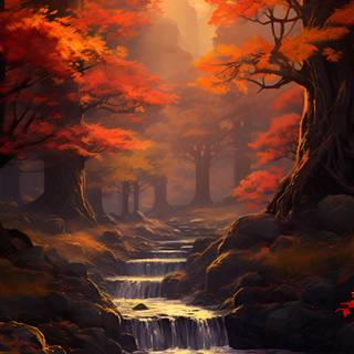 iPhone autumn sunset wallpaper