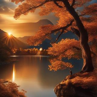 iPhone autumn sunset wallpaper