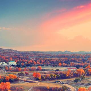 iPhone autumn sunset wallpaper