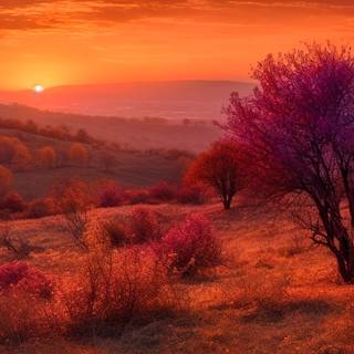 iPhone autumn sunset wallpaper