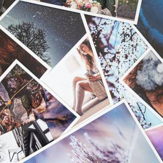 Collage laptop winter wallpaper