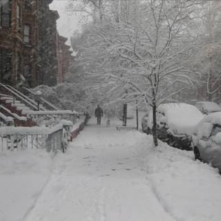 Winter New York City laptop wallpaper