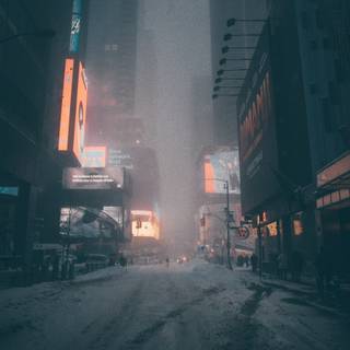 New York winter iPhone wallpaper