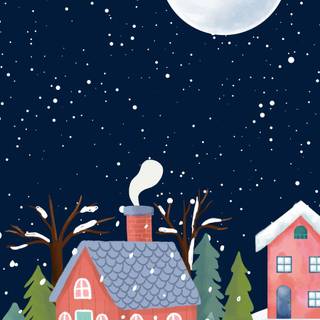 Pastel winter iPad wallpaper