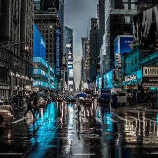 Winter New York City laptop wallpaper