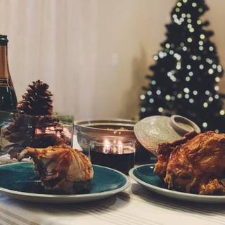 Thanksgiving dinner iPhone wallpaper