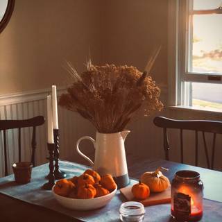 Thanksgiving dinner iPhone wallpaper