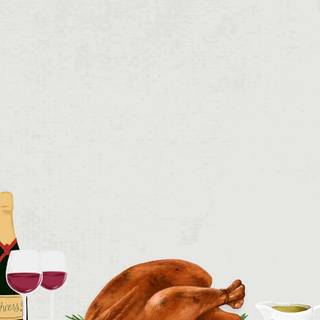 Thanksgiving meal iPhone wallpaper