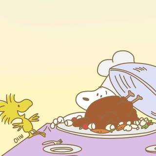 Thanksgiving meal iPhone wallpaper
