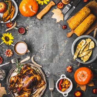 Thanksgiving meal iPhone wallpaper